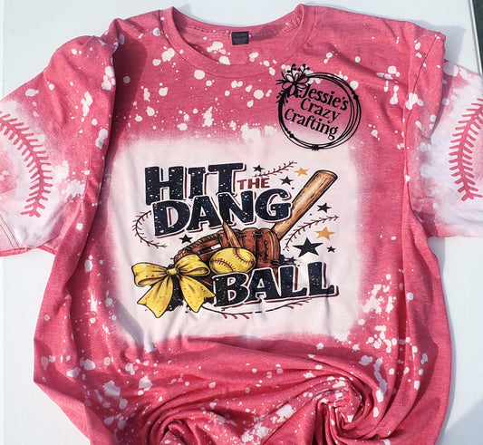 Softball Mom Shirt / Hand-Bleached Softball Tee